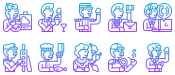Occupation male icon pack