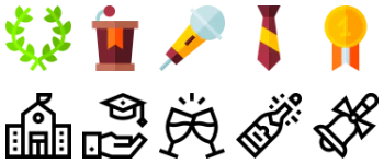 Graduation icon pack