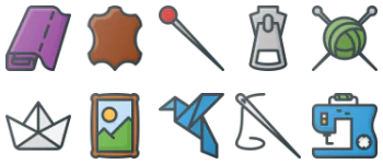 Arts crafts sewing icon pack