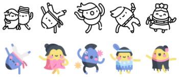Dance styles icon pack