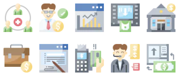 Online Money Service icon pack