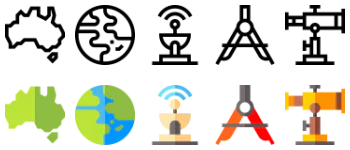 Geography icon pack