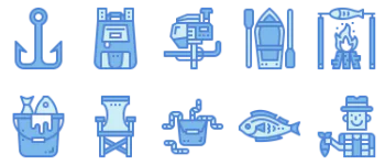 Fishing icon pack