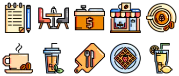 Cafe icon pack