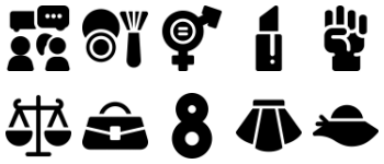 Filled Womens Day icon pack