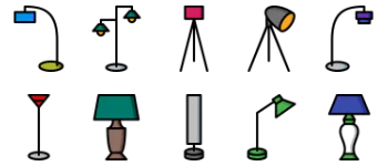 Lamps icon pack