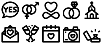 Wedding icon pack