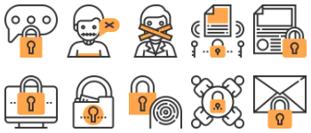 Confidential information icon pack