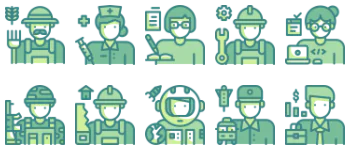 Professions Avatar pakiet ikon