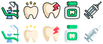 Dentist icon pack