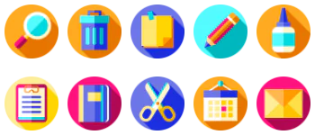 Stationery icon pack
