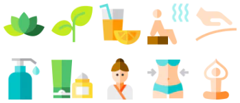 Wellness & spa paquete de iconos