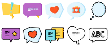 Speech Bubbles icon pack
