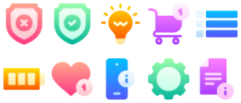 Notifications jeu d'icônes