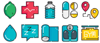 Healthy life icon pack