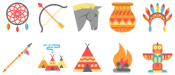 Color American Indigenous Elements icon pack