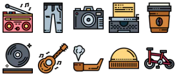 Hipster icon pack