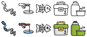 Fishing icon pack