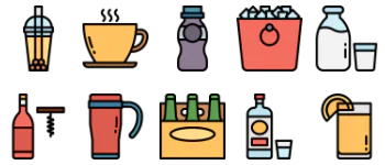 Beverage icon pack