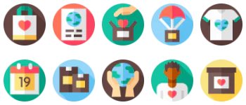 World Humanitarian Day icon pack
