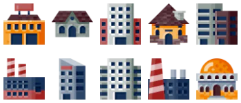 Buildings icon pack
