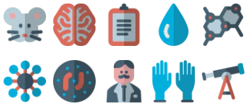 Scientific study icon pack