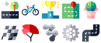 Bicycle racing icon pack