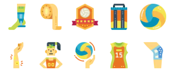 Volleyball icon pack