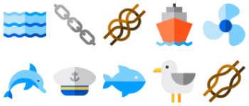 Sailing icon pack