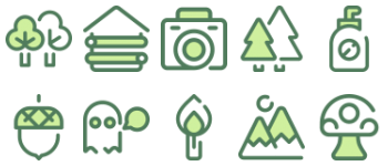 Camping icon pack