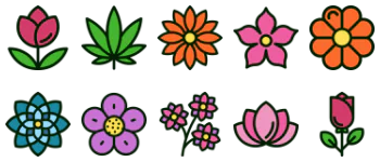 Flowers icon pack
