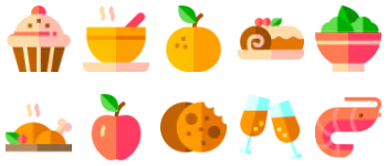 Christmas Food and Drinks Filled icon pack