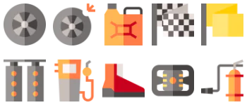 Auto racing icon pack