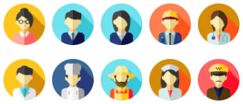 Profession avatars icon pack