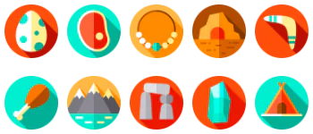 Prehistoric icon pack