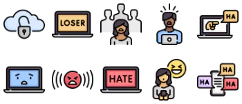 Cyberbullying icon pack