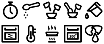 Linear Cooking Instructions Icon-Paket
