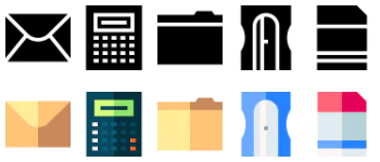 Stationery icon pack