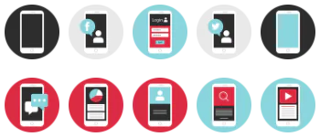 Mobile Wireframes Icon-Paket