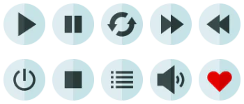Multimedia Player Control 아이콘 팩