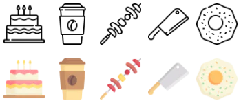 Gastronomy icon pack