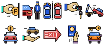 Parking icon pack