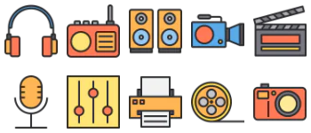 Multimedia and Entertainment набір іконок