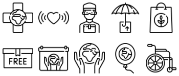 World Humanitarian Day icon pack