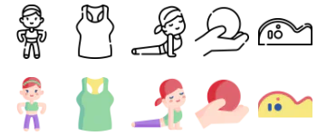 Pilates icon pack
