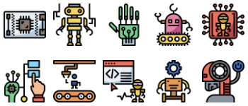 Robotics Engineering paquete de iconos