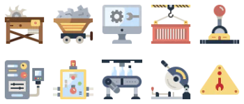 Manufacturing icon pack