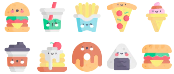 Fast food icon pack
