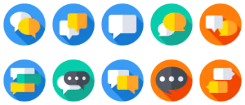 Speech bubbles Icon-Paket