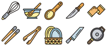 Kitchen Tools Icon-Paket